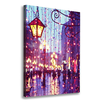 Verticale foto op canvas Lichten in de stad