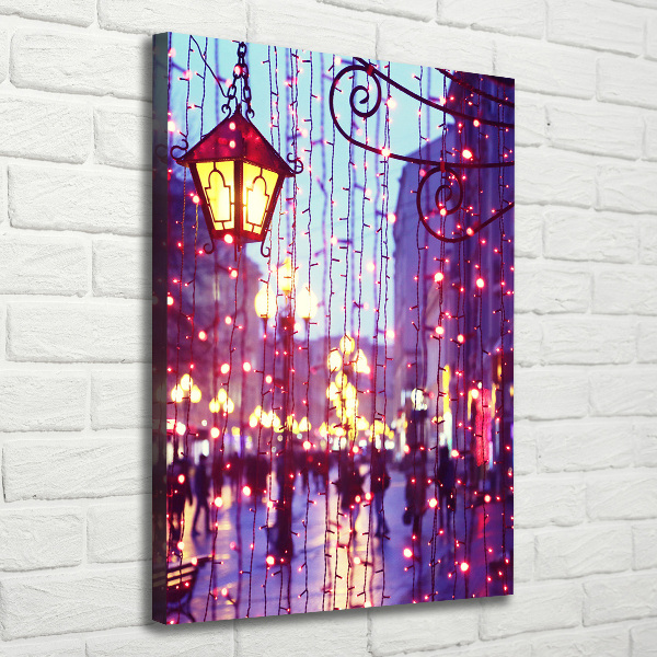 Verticale foto op canvas Lichten in de stad