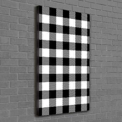 Verticale foto op canvas Zwart-wit geblokt