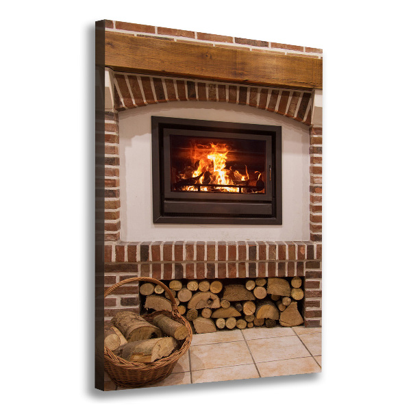 Verticale canvasfoto Haard