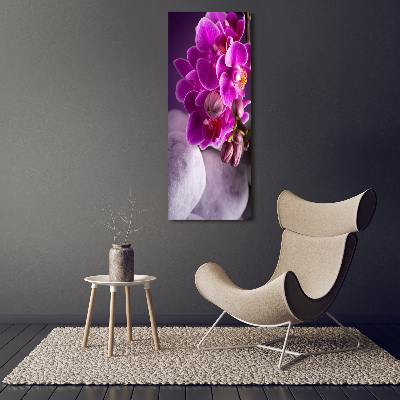 Verticale canvasfoto Roze orchidee