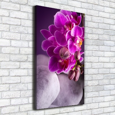 Verticale canvasfoto Roze orchidee