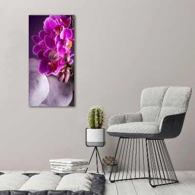 Verticale canvasfoto Roze orchidee