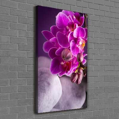 Verticale canvasfoto Roze orchidee