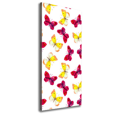 Verticale canvasfoto Kleurrijke vlinders