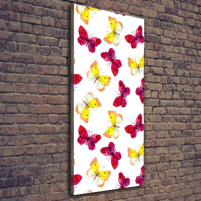 Verticale canvasfoto Kleurrijke vlinders
