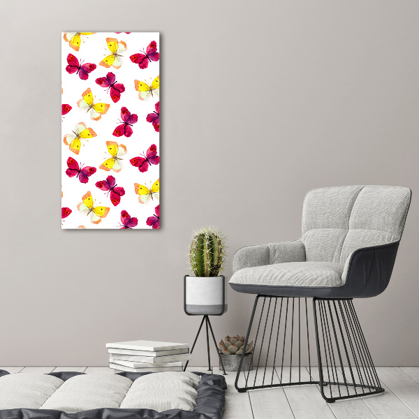 Verticale canvasfoto Kleurrijke vlinders