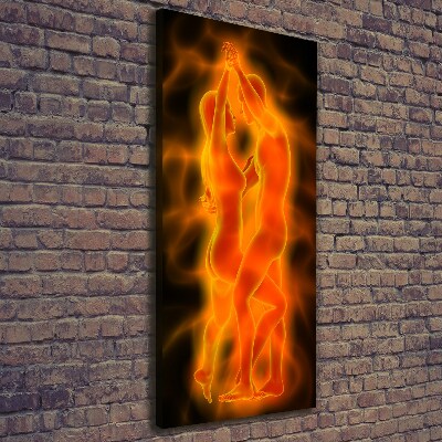 Verticaal canvasschilderij Dansend paar