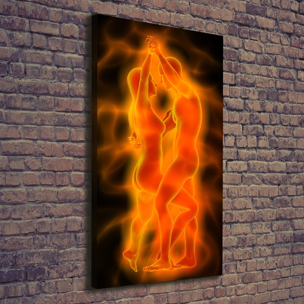 Verticaal canvasschilderij Dansend paar
