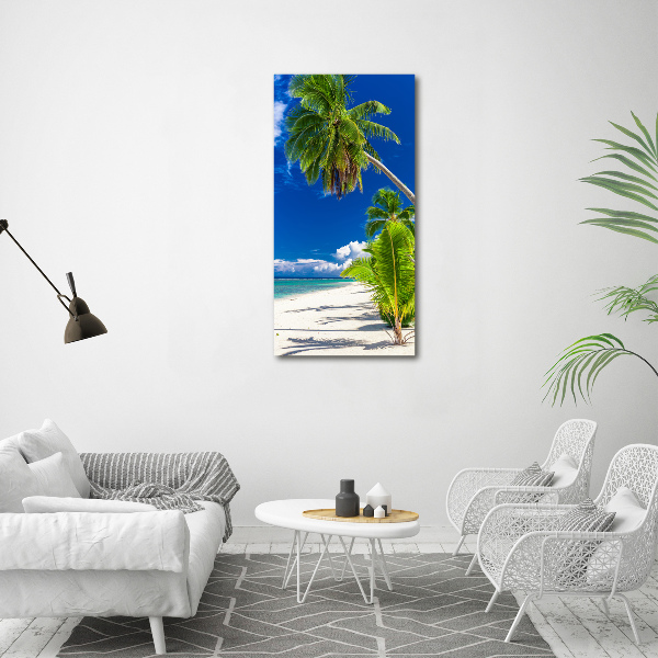 Verticaal schilderij op canvas Tropisch strand