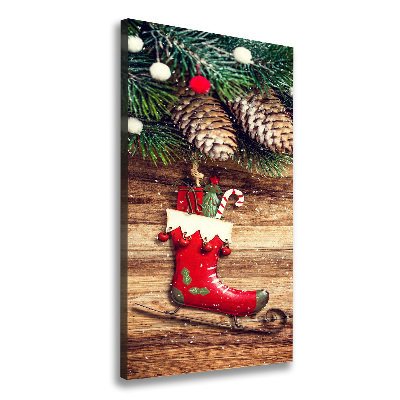 Verticaal schilderij op canvas Kerstversieringen