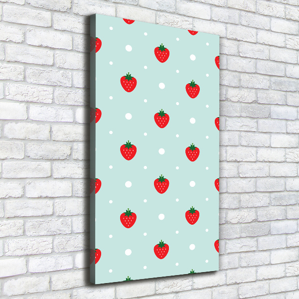 Verticale canvasfoto Aardbeien