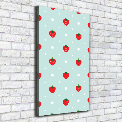 Verticale canvasfoto Aardbeien