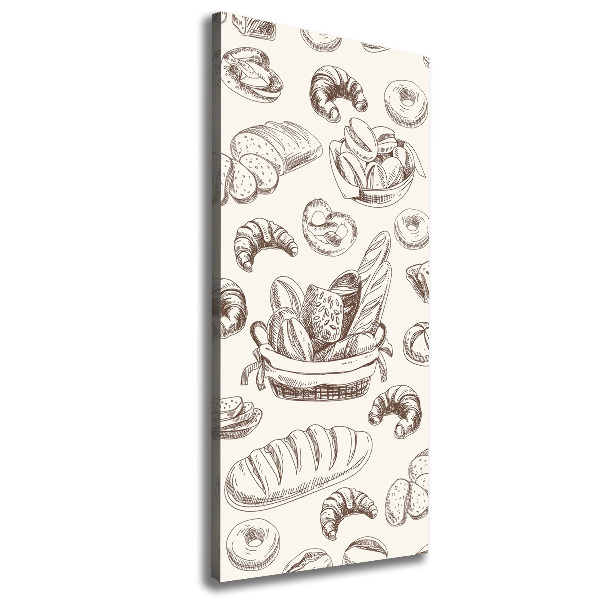 Verticaal canvasschilderij Brood