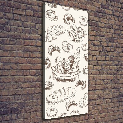 Verticaal canvasschilderij Brood