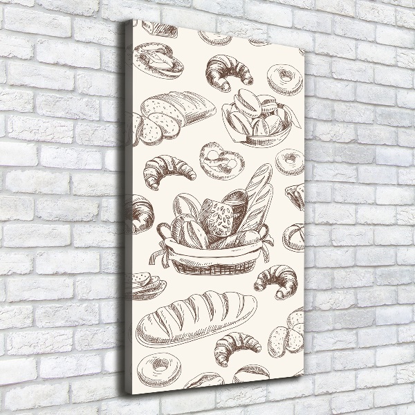 Verticaal canvasschilderij Brood