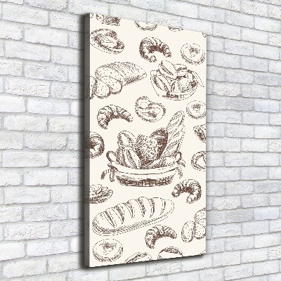 Verticaal canvasschilderij Brood