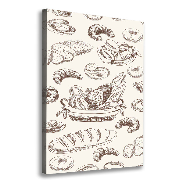 Verticaal canvasschilderij Brood