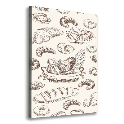 Verticaal canvasschilderij Brood