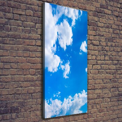 Verticale foto op canvas Wolken aan de hemel