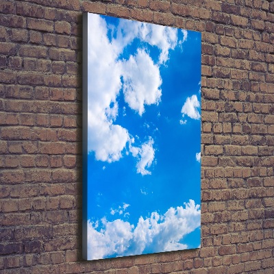 Verticale foto op canvas Wolken aan de hemel