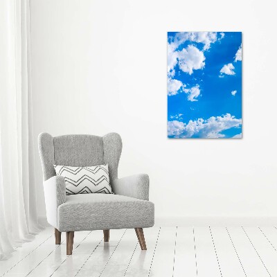 Verticale foto op canvas Wolken aan de hemel