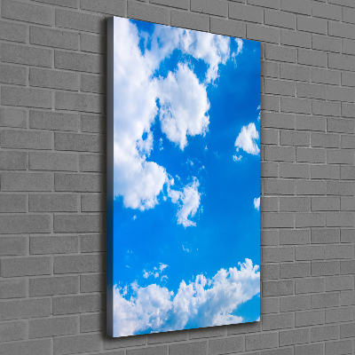 Verticale foto op canvas Wolken aan de hemel
