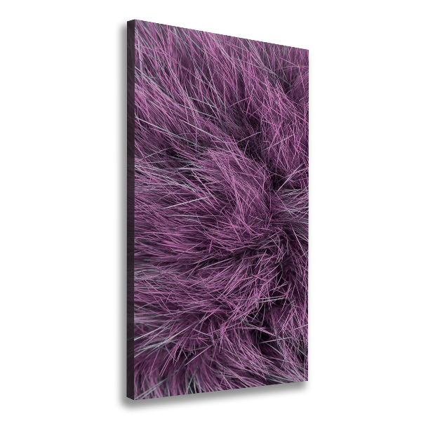 Verticaal schilderij op canvas Roze bont