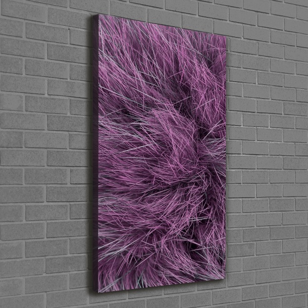 Verticaal schilderij op canvas Roze bont