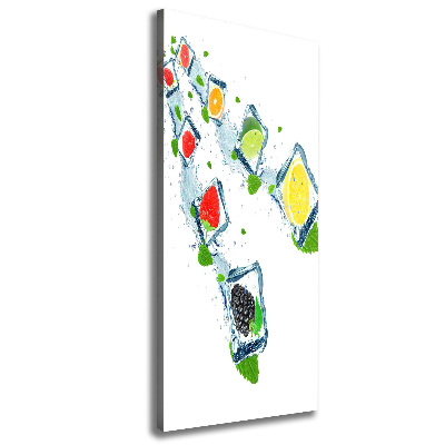 Verticaal schilderij op canvas Fruit en ijs