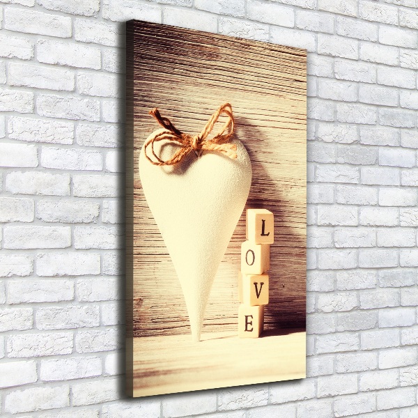 Verticale canvasfoto Liefde