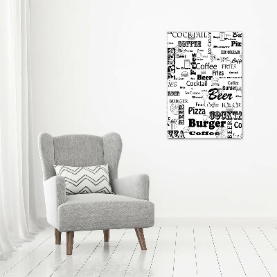 Verticaal canvasschilderij Restaurantmenu