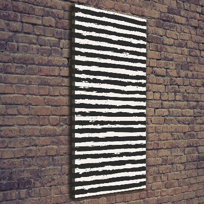 Verticale canvasfoto Zwart-witte strepen
