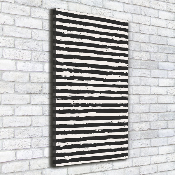 Verticale canvasfoto Zwart-witte strepen