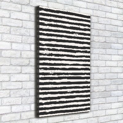Verticale canvasfoto Zwart-witte strepen