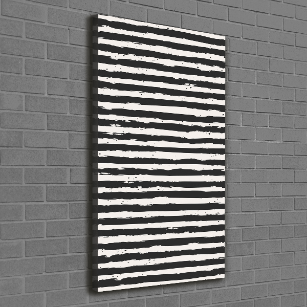 Verticale canvasfoto Zwart-witte strepen