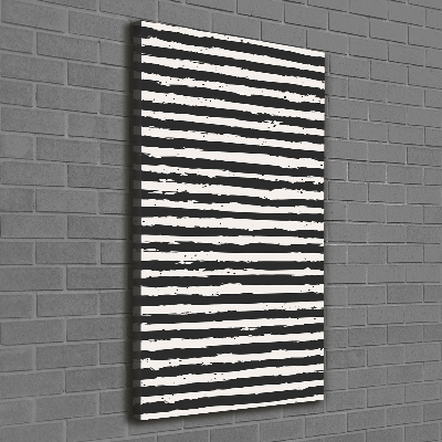 Verticale canvasfoto Zwart-witte strepen