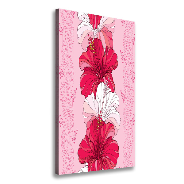 Verticale foto op canvas Hibiscus