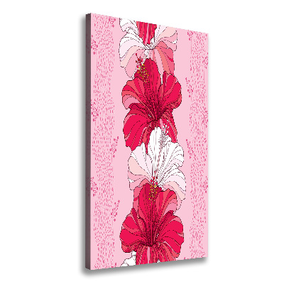 Verticale foto op canvas Hibiscus