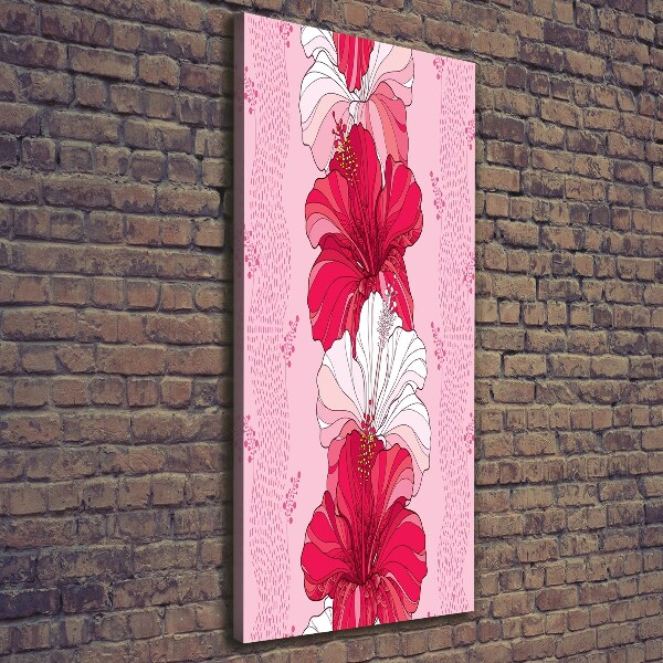 Verticale foto op canvas Hibiscus