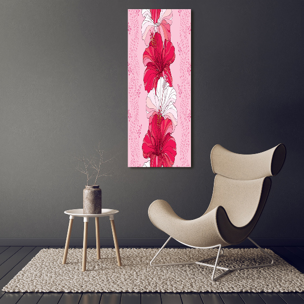 Verticale foto op canvas Hibiscus