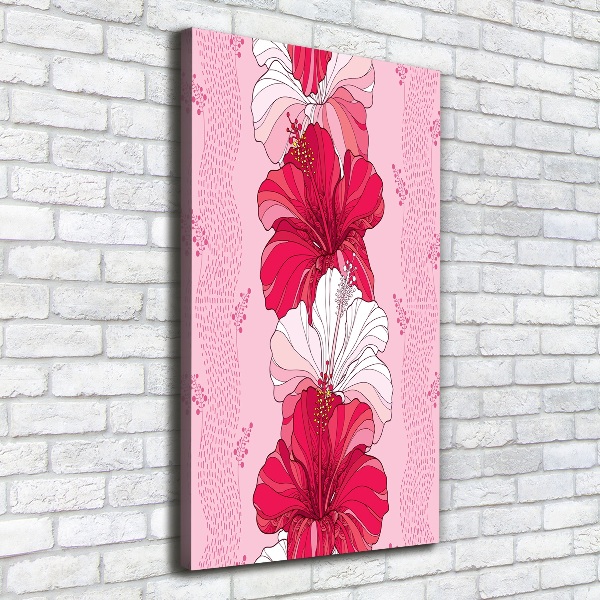 Verticale foto op canvas Hibiscus