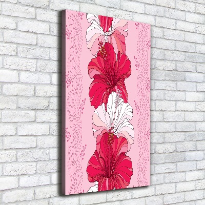 Verticale foto op canvas Hibiscus