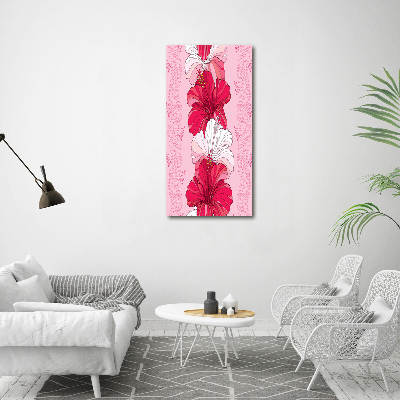 Verticale foto op canvas Hibiscus