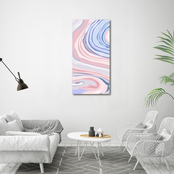 Verticaal schilderij op canvas Abstracte golven