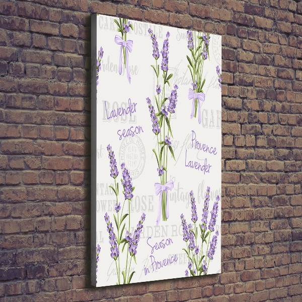 Verticaal canvasschilderij Lavendel