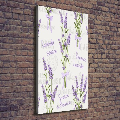 Verticaal canvasschilderij Lavendel