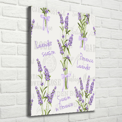 Verticaal canvasschilderij Lavendel