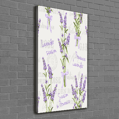 Verticaal canvasschilderij Lavendel