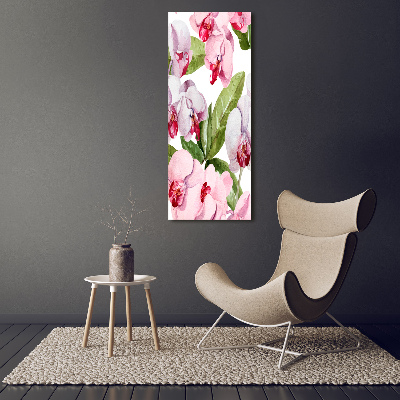 Verticale foto op canvas Orchidee